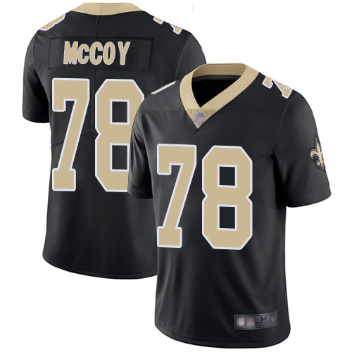 Men New Orleans Saints Limited Black Erik McCoy Home Jersey NFL Football 78 Vapor Untouchable Jersey